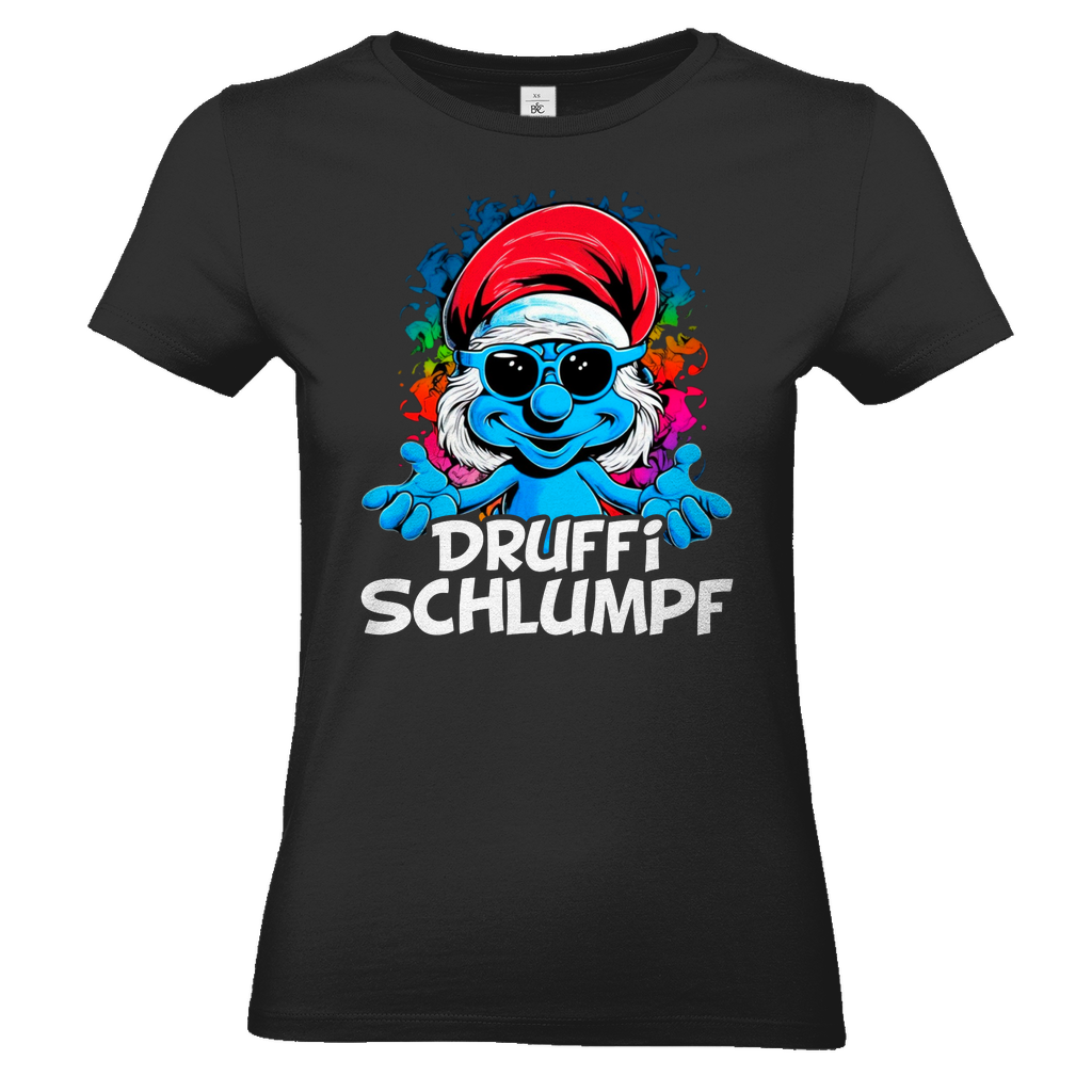 Druffi Schlumpf Grafik - Damenshirt Black
