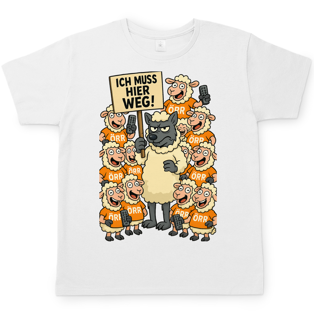 Wolf unter Schlafschafen ich muss hier weg - Herren T-Shirt