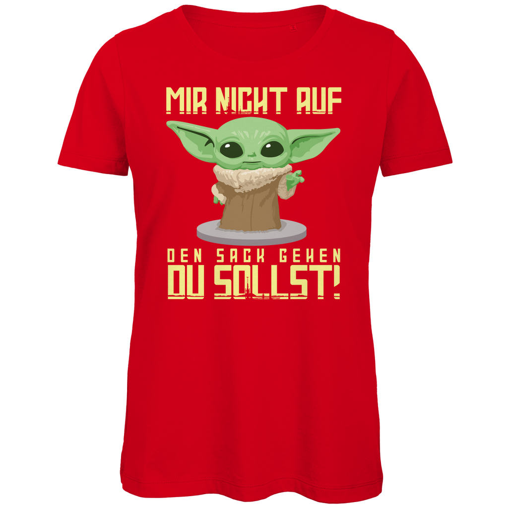 Mir nicht auf den Sack gehen du sollst Baby Yoda Grogu - Damen Premium Bio T-Shirt Red