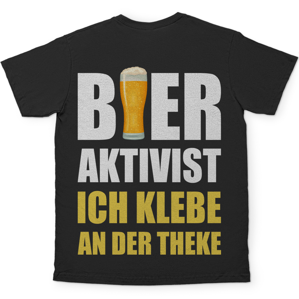 Bier Aktivist Ich klebe an der Theke - Herren Shirt Black