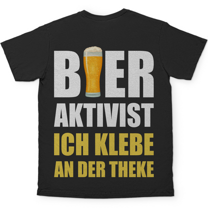 Bier Aktivist Ich klebe an der Theke - Herren Shirt Black