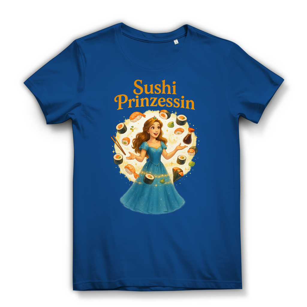 Sushi Prinzessin - Damen Premium Bio T-Shirt Royal Blue