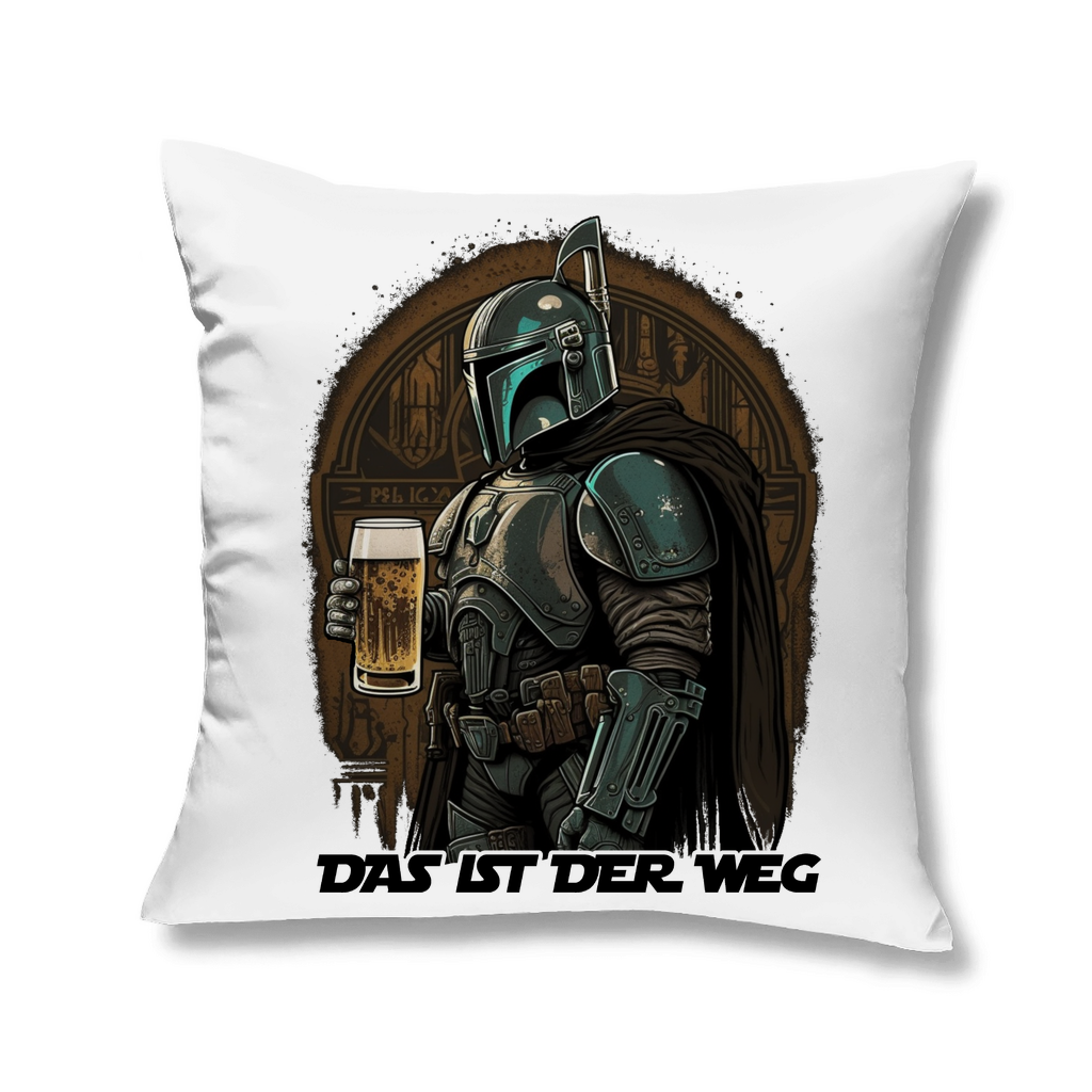 Das ist der Weg Mandalorianer Bier - Kopfkissen White 40x40