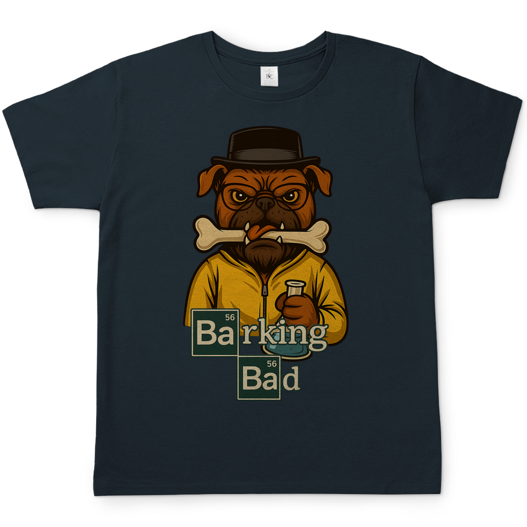 Breaking Bad Barking Bad Dog Hunde - Herren T-Shirt Dark Grey Solid