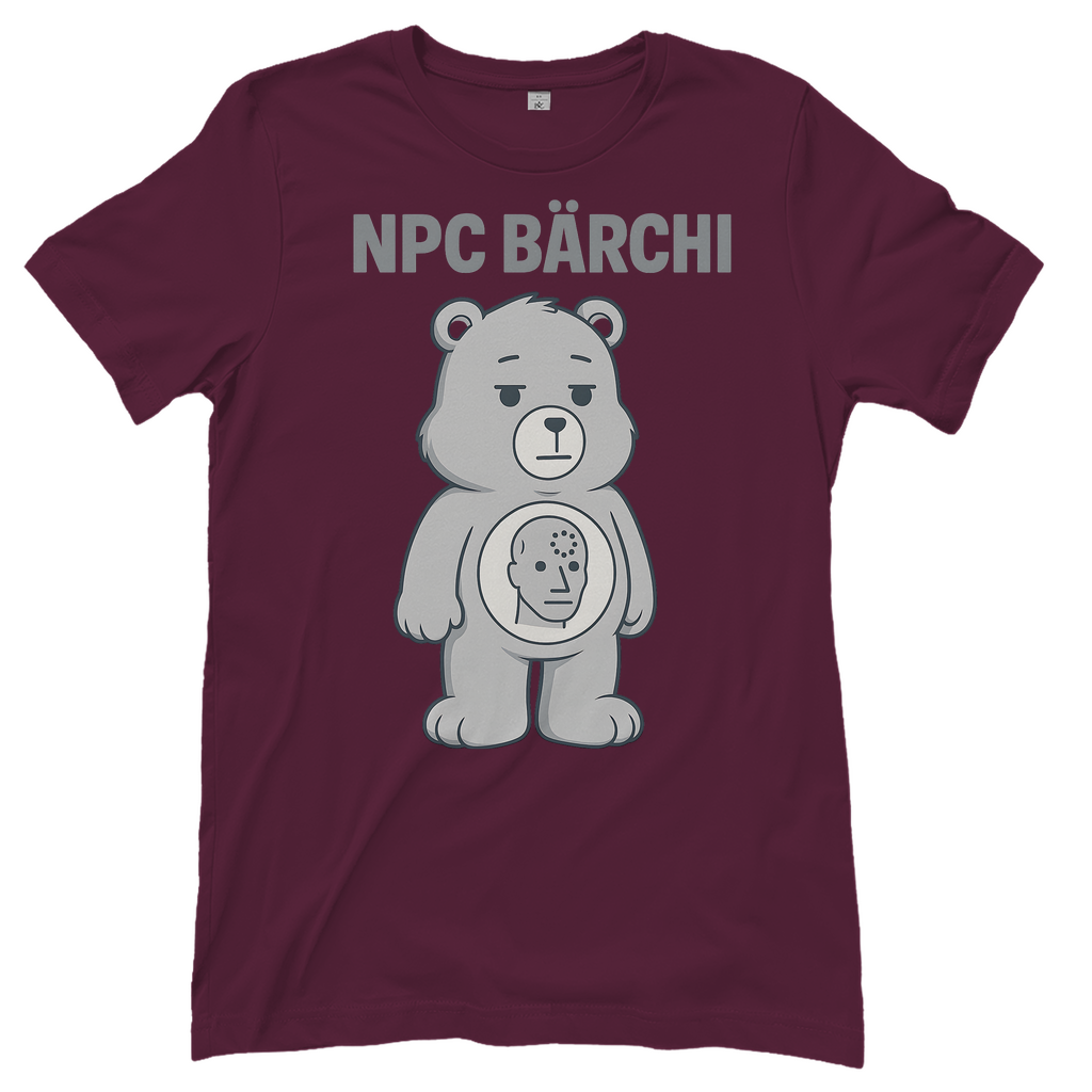 NPC Bärchi - Glücksbärchi - Damen T-Shirt Burgundy