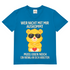 Herren V-Neck T-Shirt Wer nicht mit mir auskommt Glücksbärchi Bärchi Spruch Azure Blue