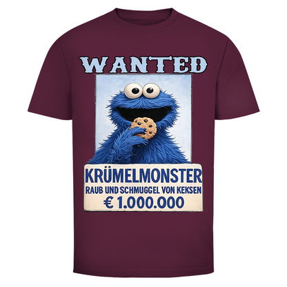 Wanted Krümelmonster Raub und Schmuggel von Keksen - Herren T-Shirt