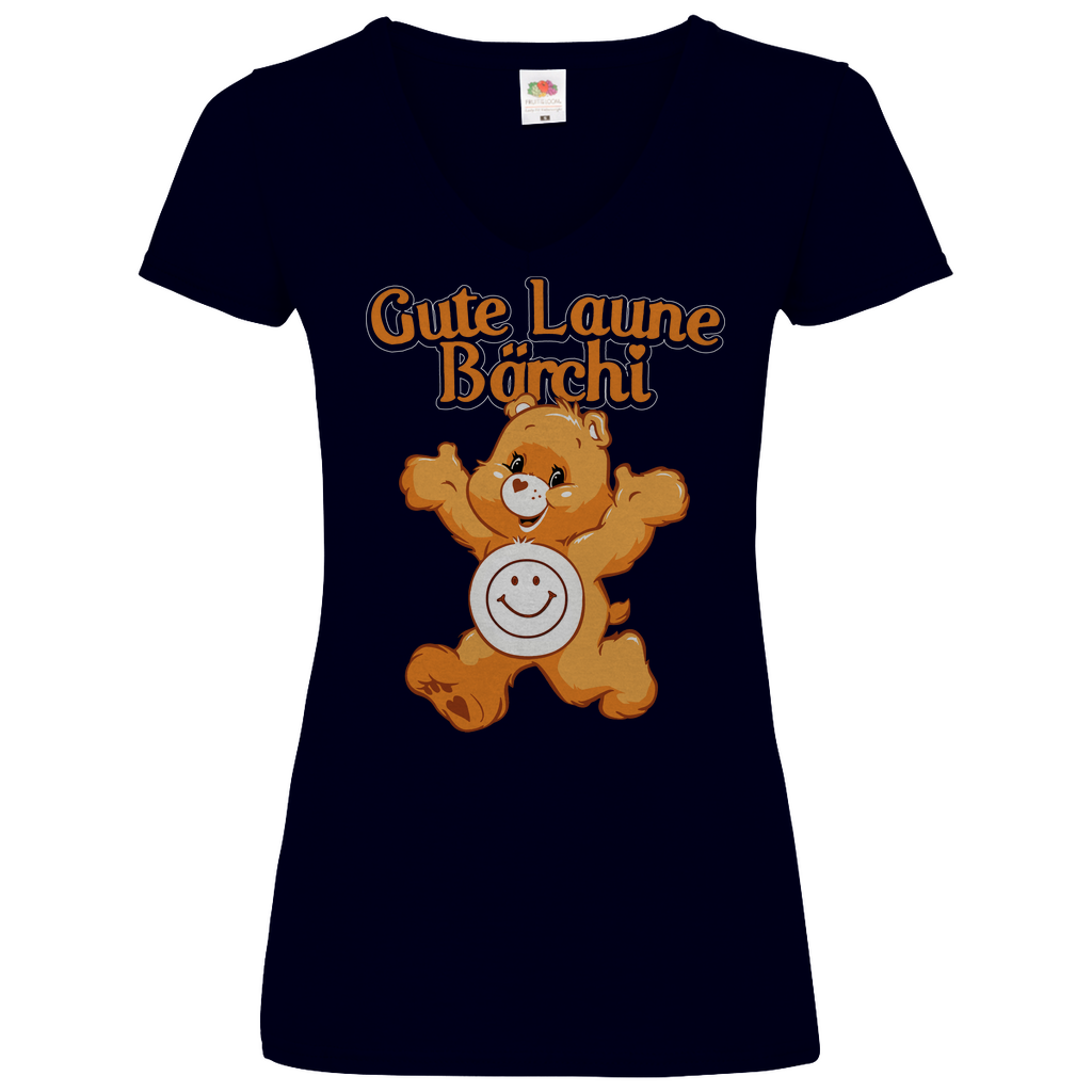 Gute Laune Bärchi - Glücksbärchi - V-Neck Damenshirt