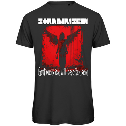 Strammsein Gott weiß ich will besoffen sein - Herren Premium Bio T-Shirt