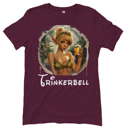 Trinkerbell Retro - Damenshirt Burgundy