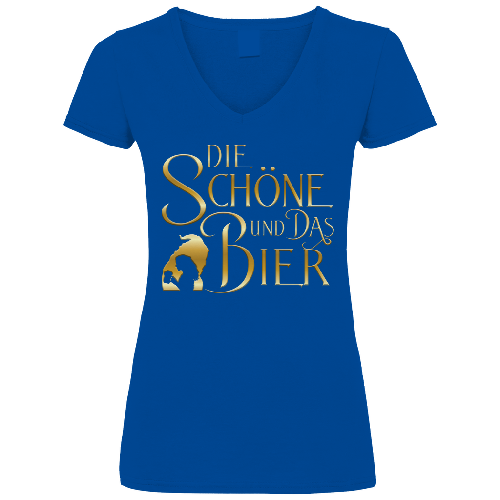 Die Schöne und das Biest Bier - V-Neck Damenshirt