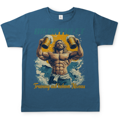 Bierathlet Training auf hohem Niveau - Herren Shirt Stone Blue