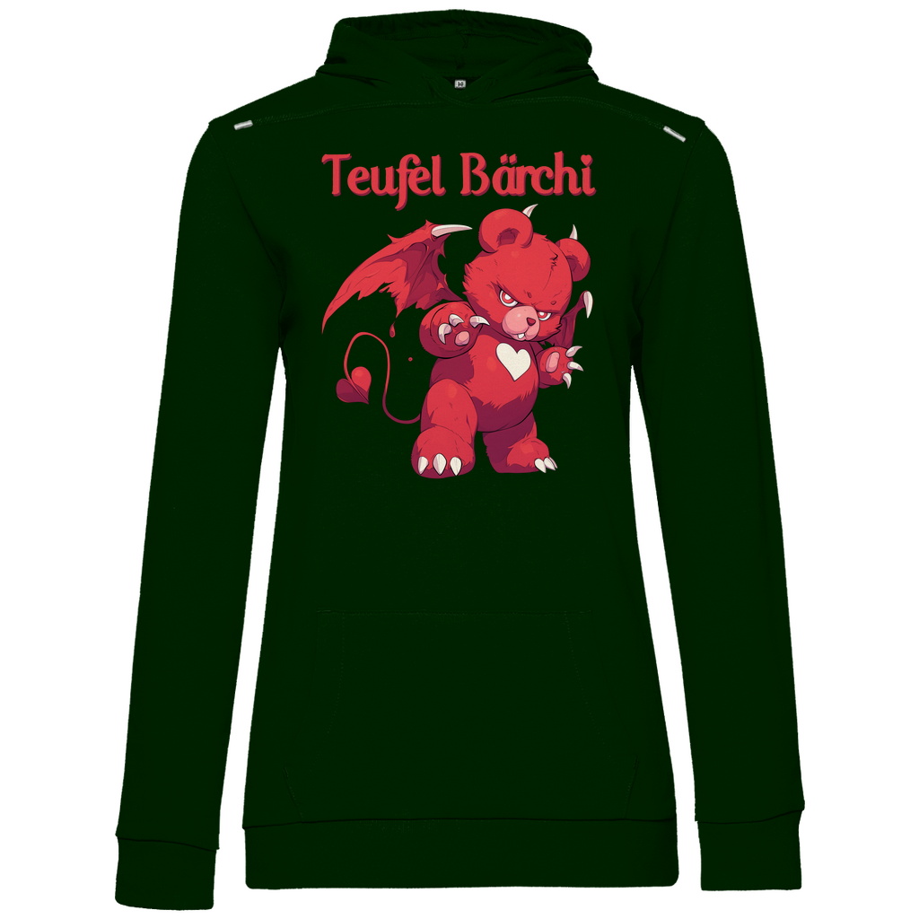 Teufel Bärchi - Glücksbärchi - Damen Hoodie Forest Green