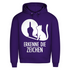 Herren Premium Bio Hoodie Erkenne Die Zeichen Katze Katzenliebhaber Radiant Purple