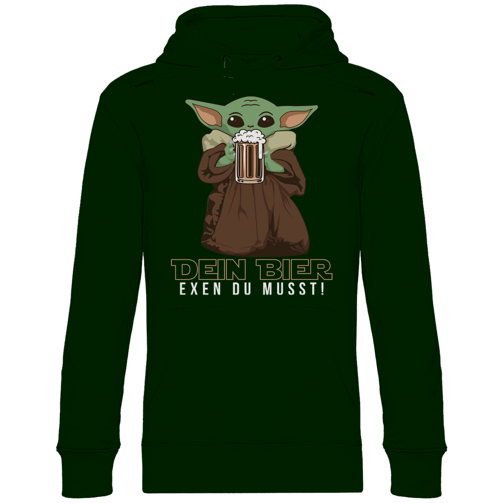 Dein Bier exen du musst Baby Yoda - Unisex Hoodie Forest Green