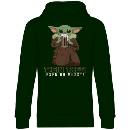 Dein Bier exen du musst Baby Yoda - Unisex Hoodie Forest Green
