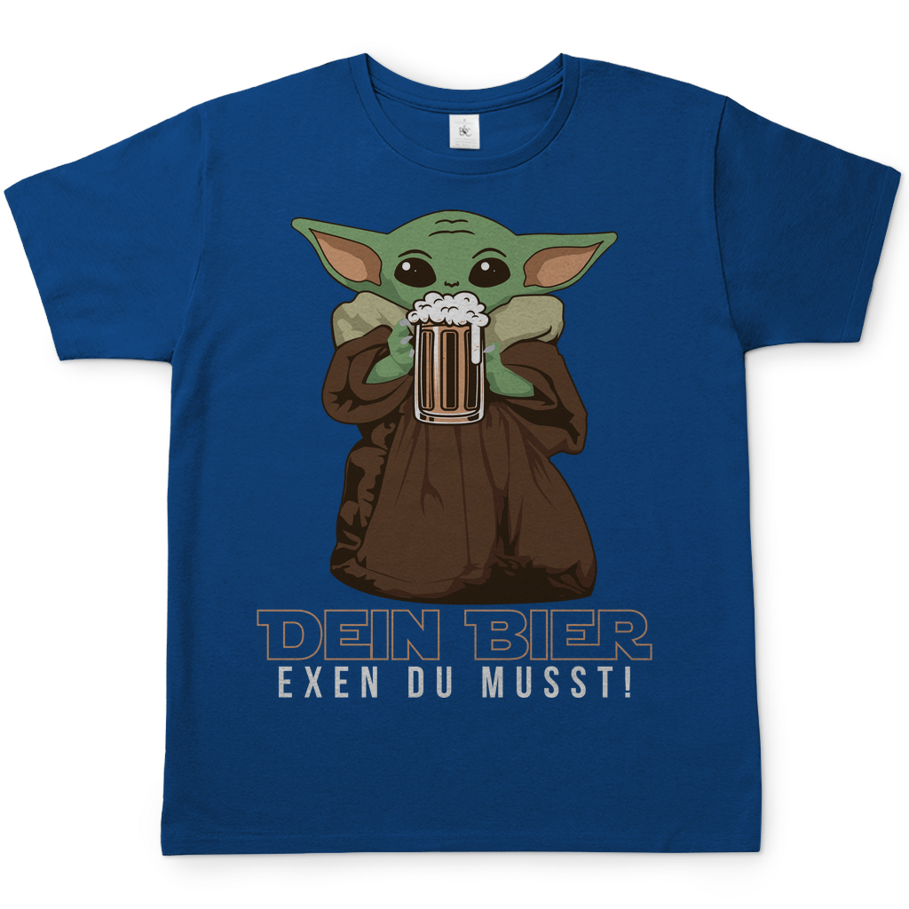Dein Bier exen du musst Baby Yoda - Herren Shirt Royal Blue