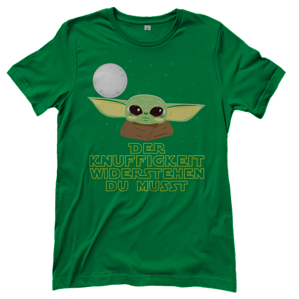 Der Knuffigkeit widerstehen du musst - Baby Yoda Grogu - Damenshirt Kelly Green