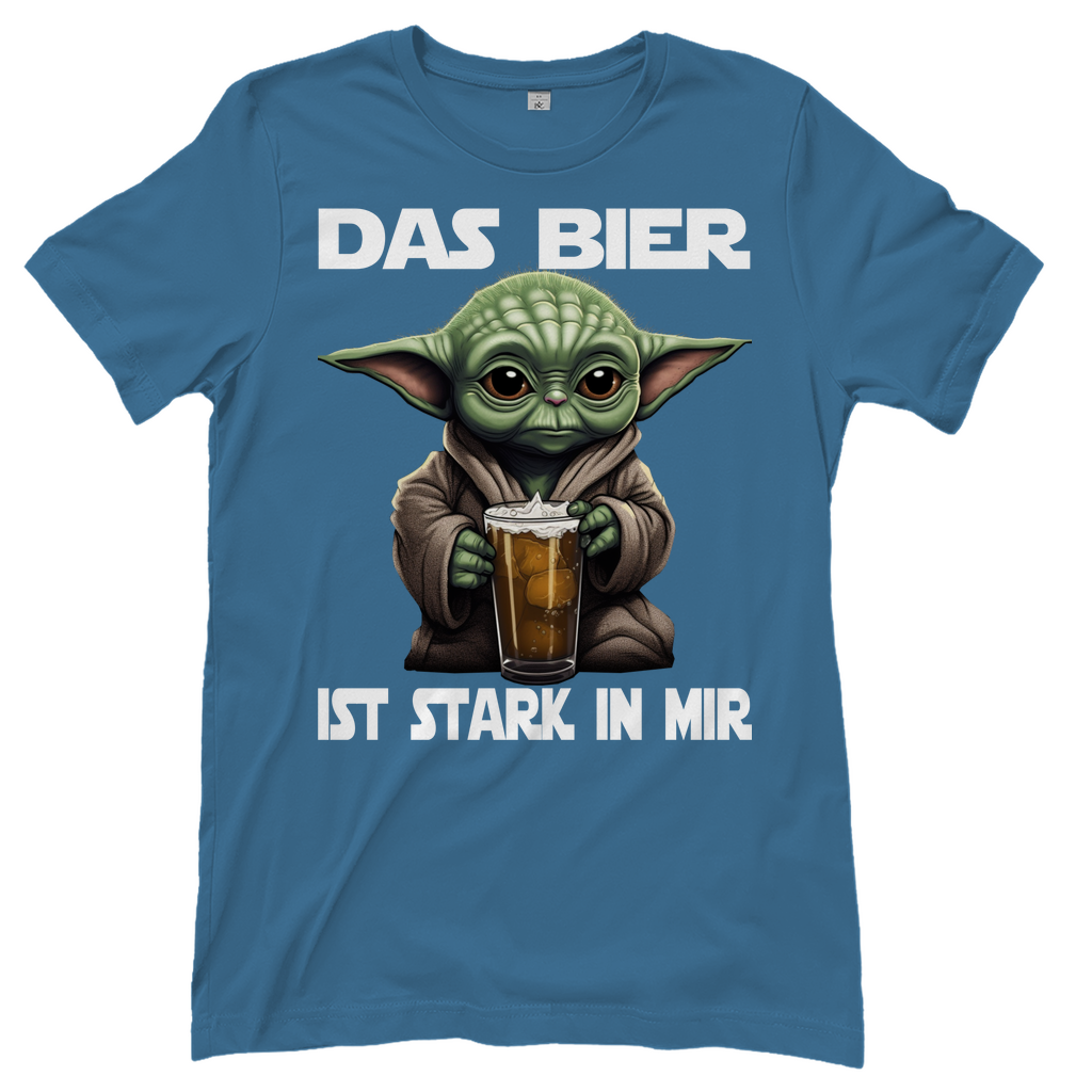 Das Bier ist stark in mir - Baby Yoda Grogu - Damenshirt Stone Blue