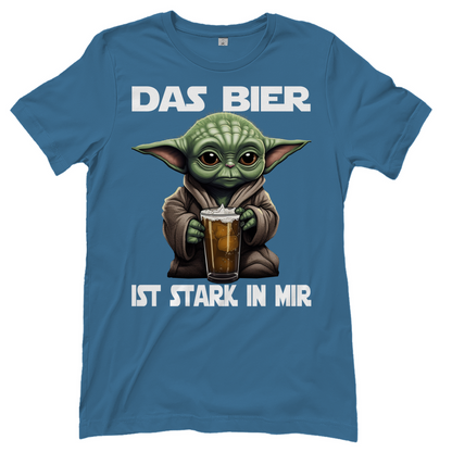 Das Bier ist stark in mir - Baby Yoda Grogu - Damenshirt Stone Blue