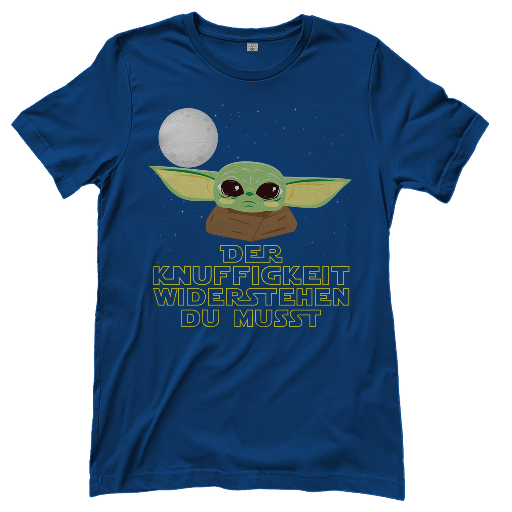 Der Knuffigkeit widerstehen du musst - Baby Yoda Grogu - Damenshirt Royal Blue