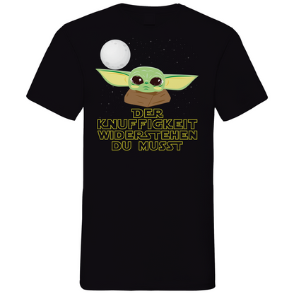 Knuffigkeit widerstehen - Baby Yoda Grogu - Herren V-Neck Shirt Black