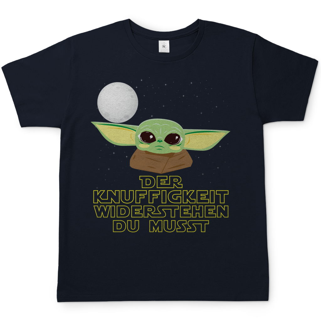 Der Knuffigkeit widerstehen du musst - Baby Yoda Grogu - Herren Shirt Navy