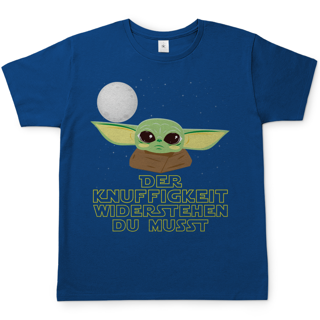 Der Knuffigkeit widerstehen du musst - Baby Yoda Grogu - Herren Shirt Royal Blue