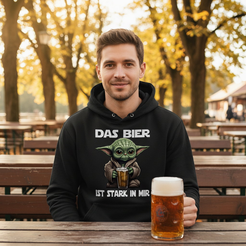 Das Bier ist stark in mir - Baby Yoda Grogu - Unisex Hoodie