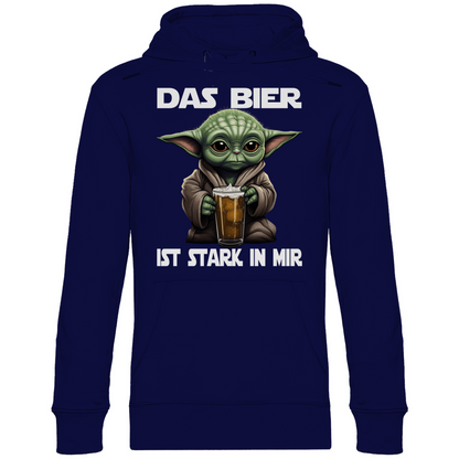 Das Bier ist stark in mir - Baby Yoda Grogu - Unisex Hoodie Navy Blue