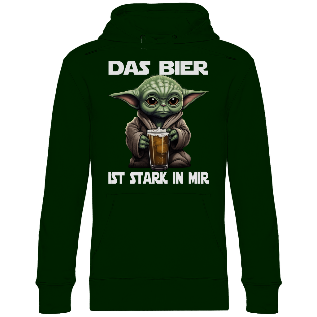 Das Bier ist stark in mir - Baby Yoda Grogu - Unisex Hoodie Forest Green
