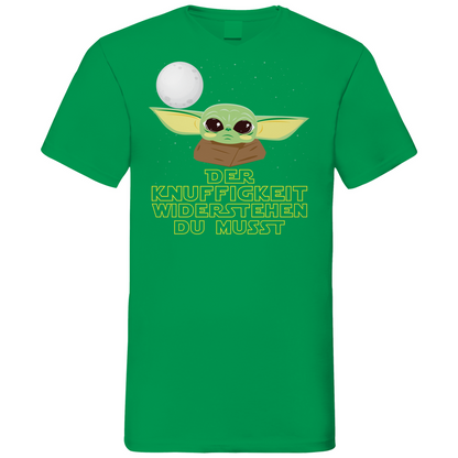 Knuffigkeit widerstehen - Baby Yoda Grogu - Herren V-Neck Shirt Kelly Green