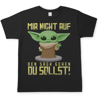 Mir nicht auf den Sack gehen du sollst Baby Yoda Grogu - Herren Shirt Black