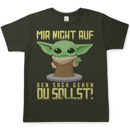 Mir nicht auf den Sack gehen du sollst Baby Yoda Grogu - Herren Shirt Urban Khaki