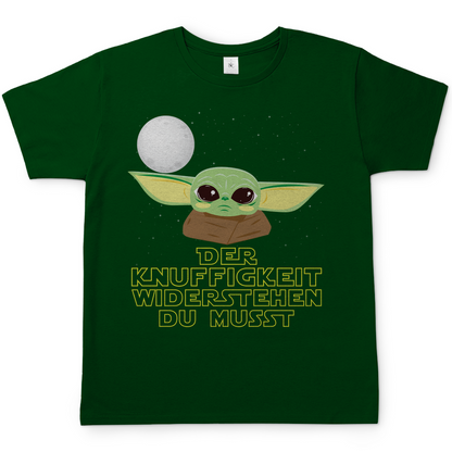 Der Knuffigkeit widerstehen du musst - Baby Yoda Grogu - Herren Shirt Bottle Green