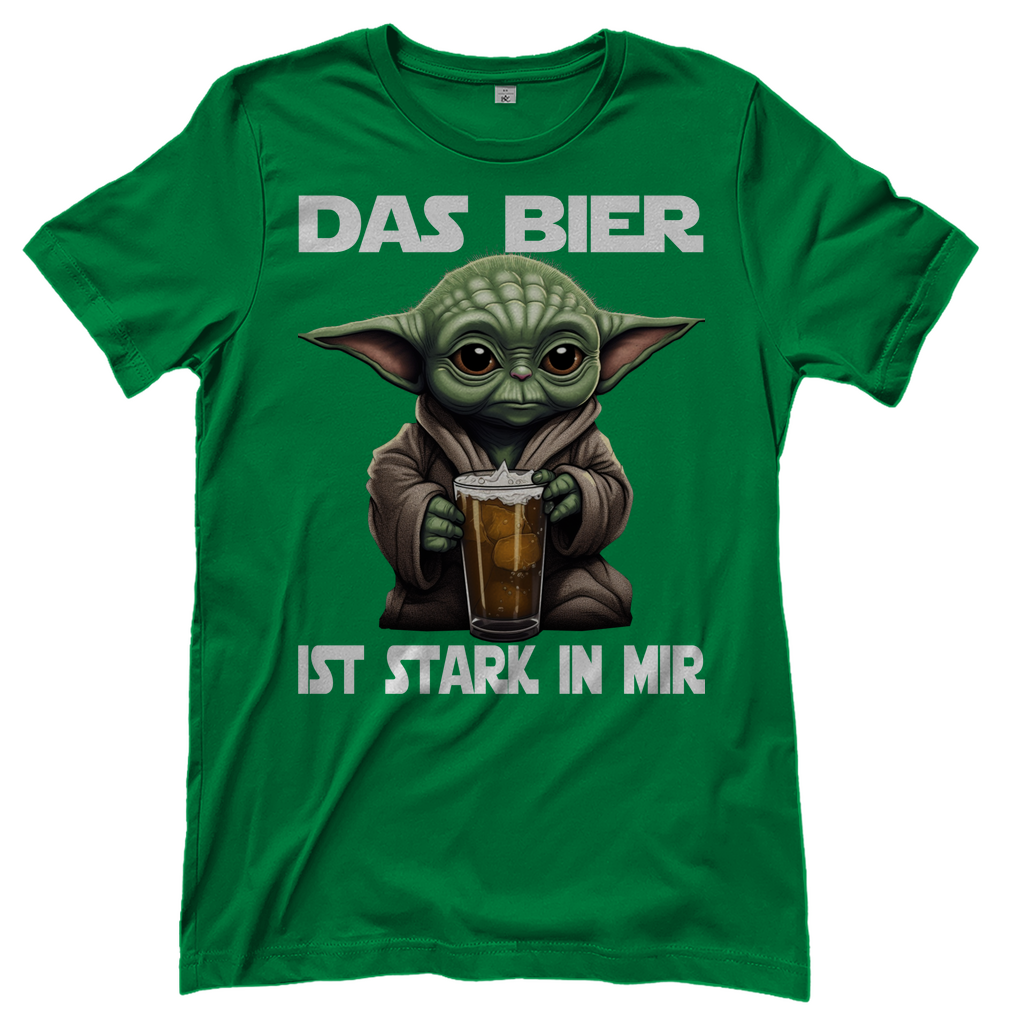 Das Bier ist stark in mir - Baby Yoda Grogu - Damenshirt Kelly Green