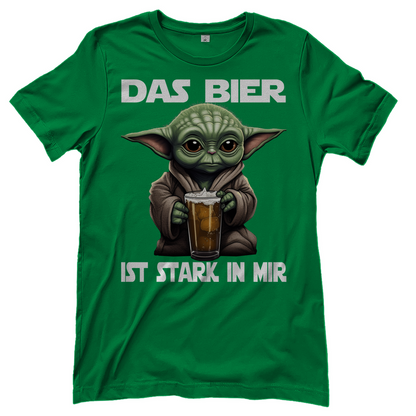 Das Bier ist stark in mir - Baby Yoda Grogu - Damenshirt Kelly Green