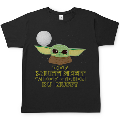 Der Knuffigkeit widerstehen du musst - Baby Yoda Grogu - Herren Shirt Black