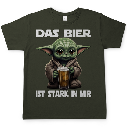 Das Bier ist stark in mir - Baby Yoda Grogu - Herren Shirt Urban Khaki
