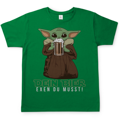 Dein Bier exen du musst Baby Yoda - Herren Shirt Kelly Green