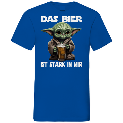 Das Bier ist stark in mir - Baby Yoda Grogu - Herren V-Neck Shirt Royal Blue