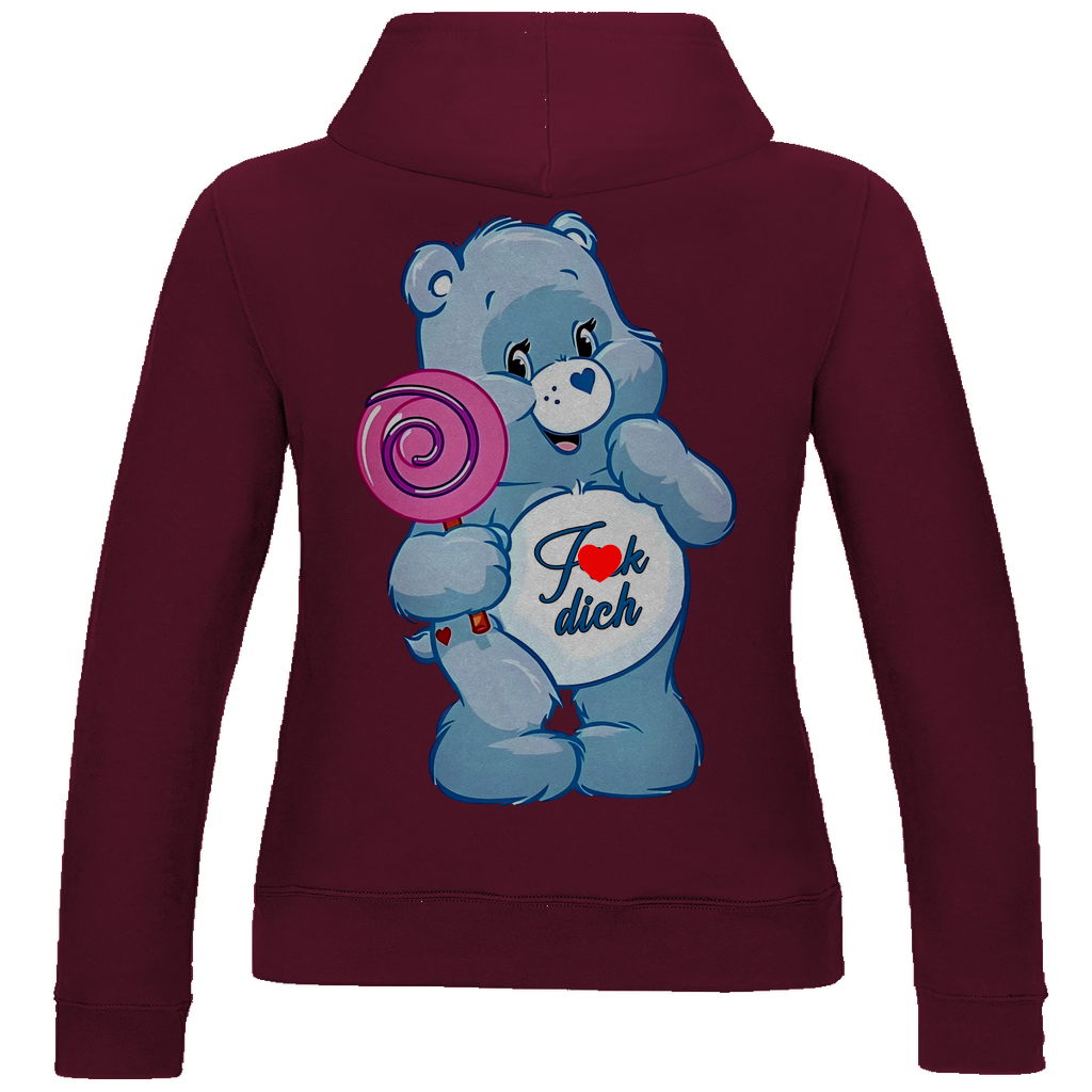 Fick dich Bärchi - Glücksbärchi - Damen Hoodie Burgundy