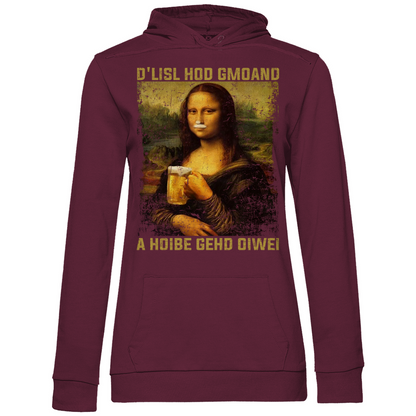 D´Lisl hod gmoand a Hoibe gehd oiwei - Damen Hoodie Wine
