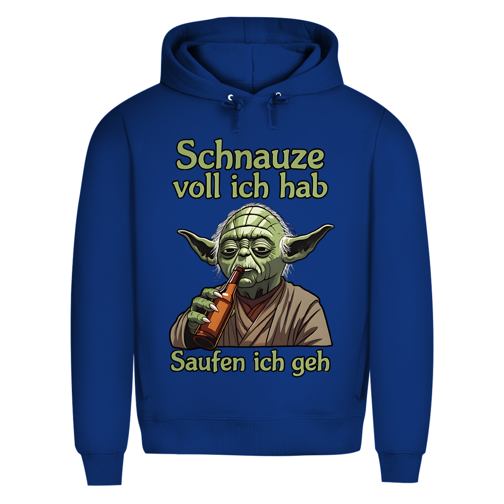 Herren Premium Bio Hoodie Yoda Schnauze Voll Ich Hab Saufen Ich Geh Royal