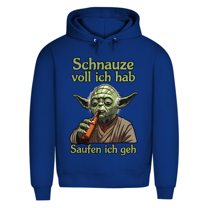 Herren Premium Bio Hoodie Yoda Schnauze Voll Ich Hab Saufen Ich Geh Royal