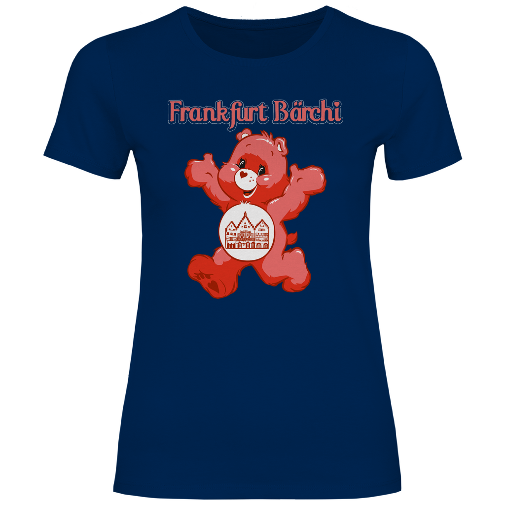 Frankfurt Bärchi - Glücksbärchi - Damenshirt Navy