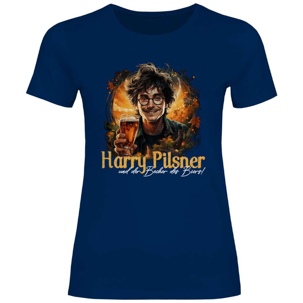 Harry Pilsner und der Becher des Biers - Damenshirt