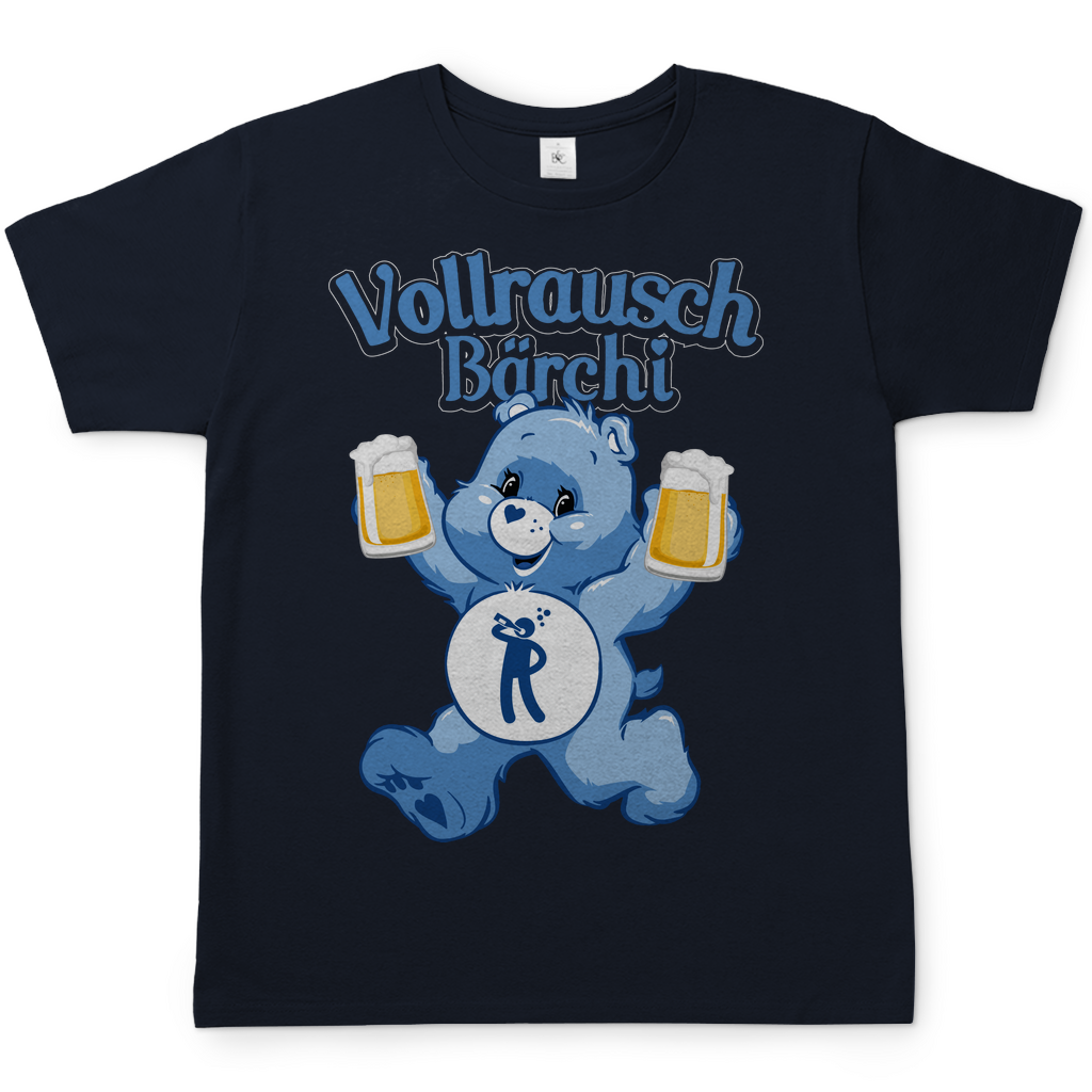 Vollrausch Bärchi - Glücksbärchi - Herren Shirt Navy