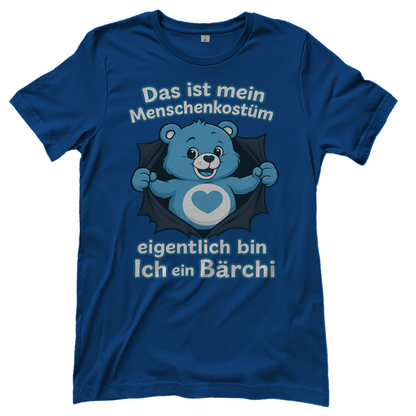 Damen T-Shirt Menschenkostüm eigentlich bin ich ein Bärchi Royal Blue