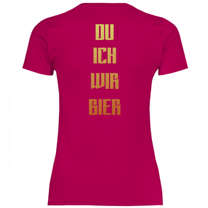 Strammsein Du Ich Wir Bier - Damenshirt